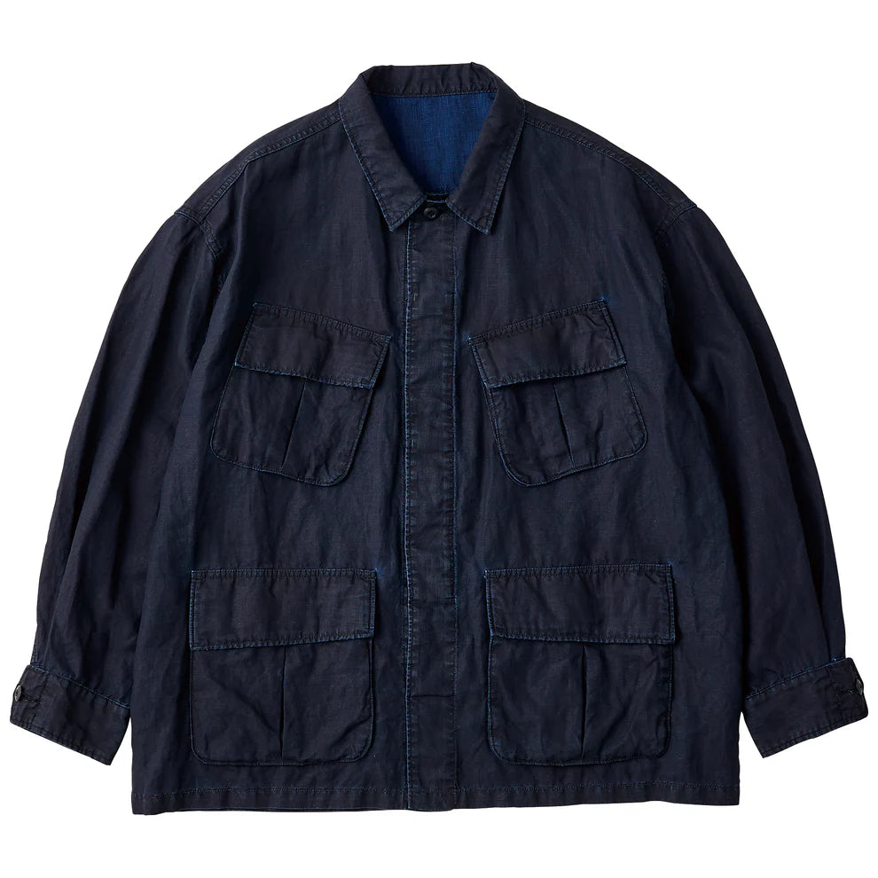 FARMER`S LINEN MILITARY JACKET