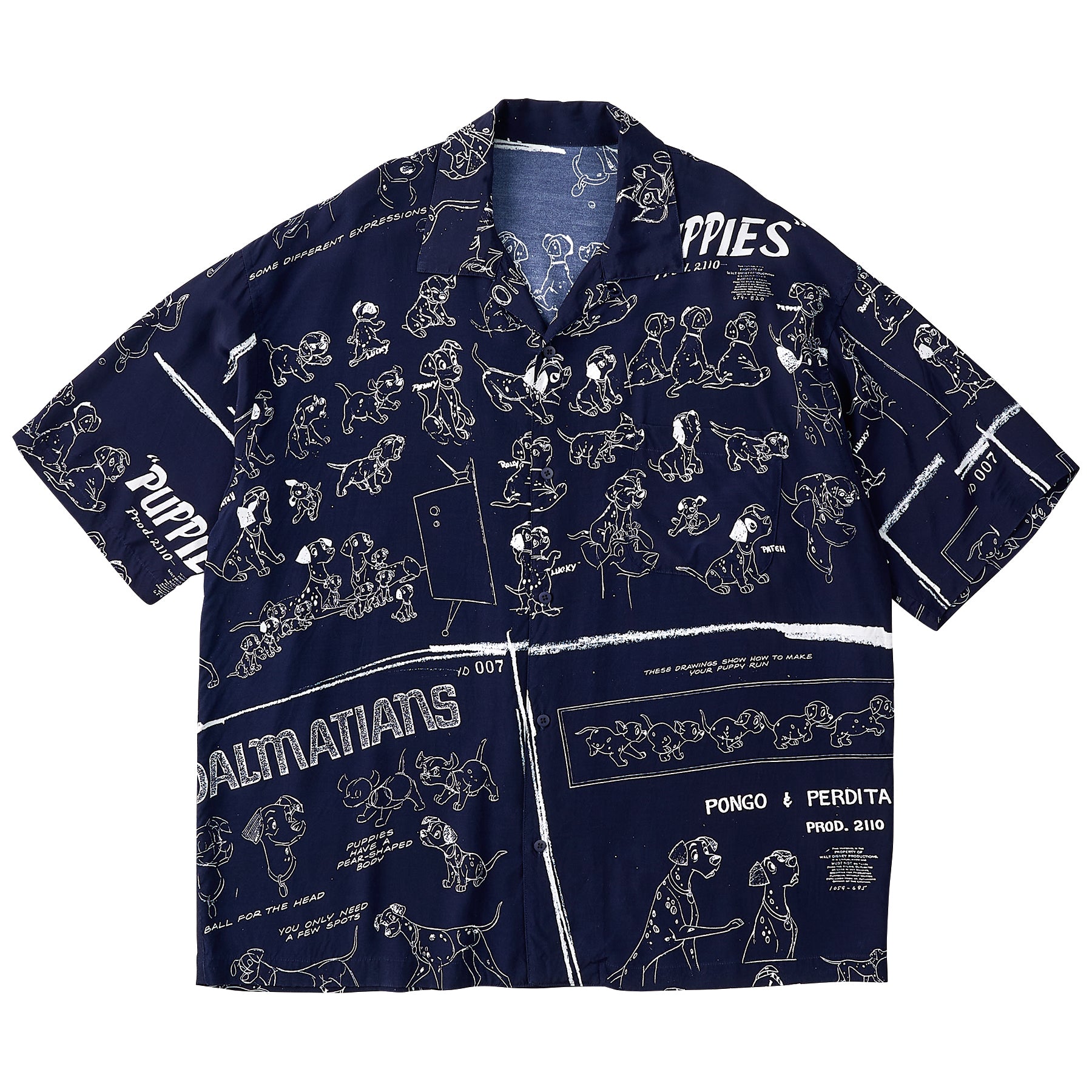 DISNEY MODEL SHEET PC ALOHA COLLECTION ALOHA SHIRT / 101 DALMATIANS