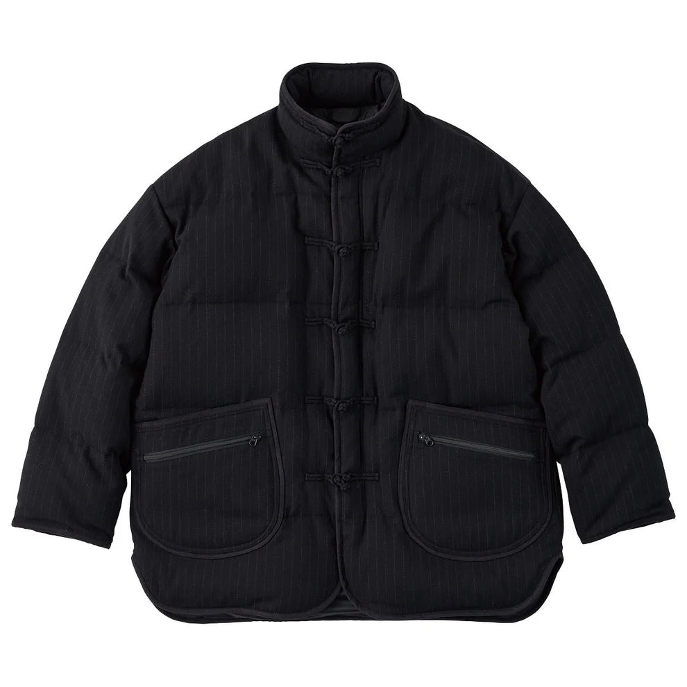 PIN STRIPE CHINESE DOWN JACKET