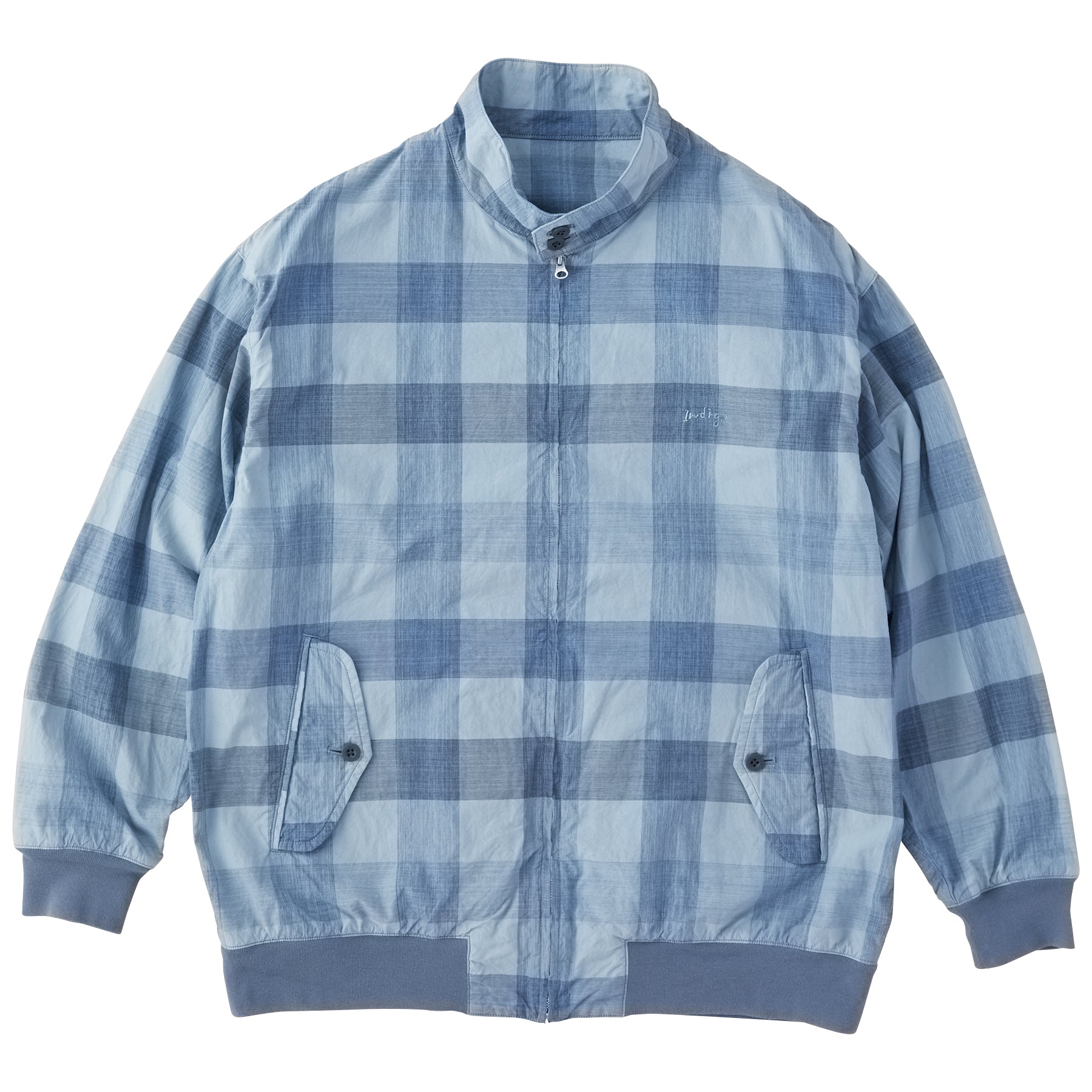 H/W INDIGO CHECK SWING TOP