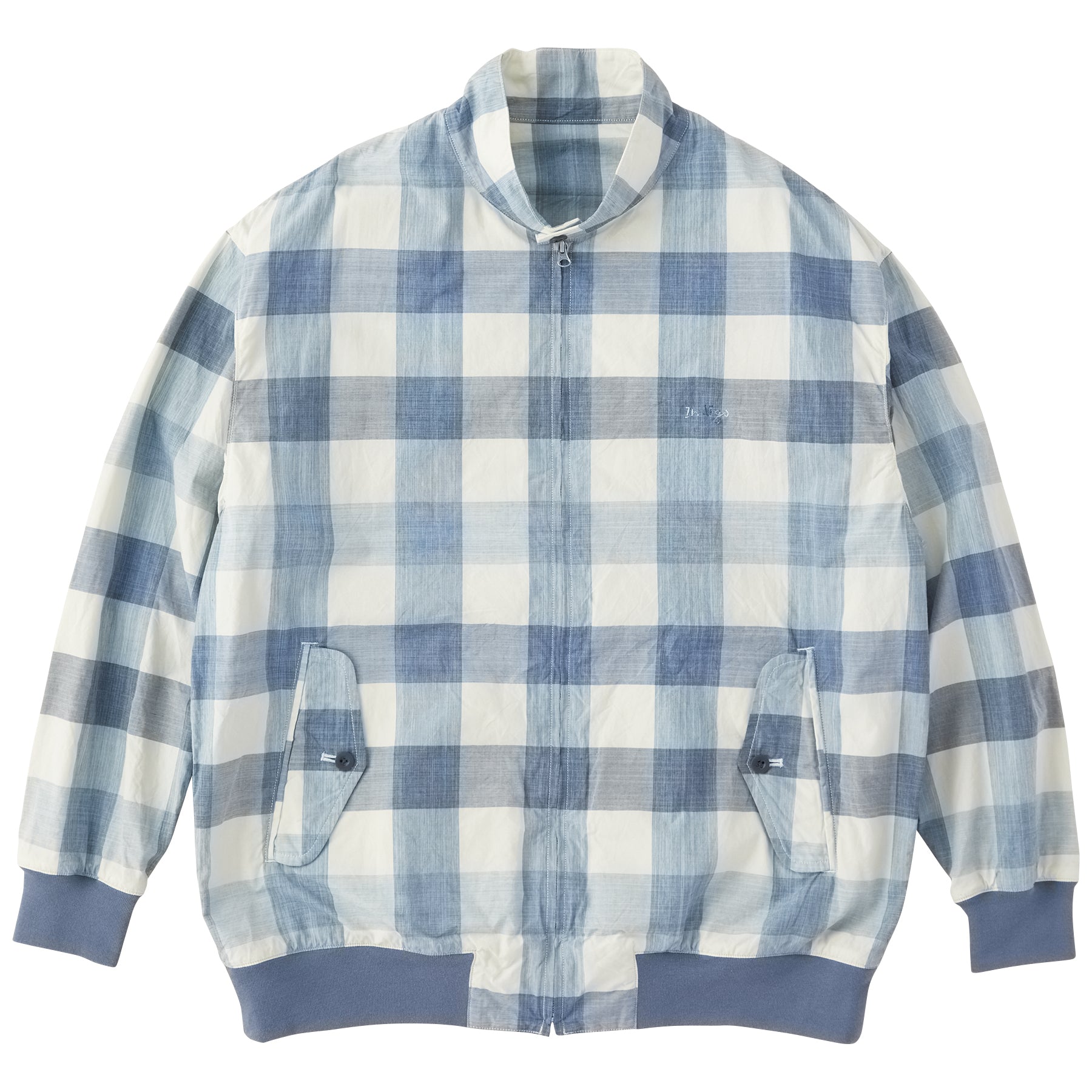 H/W INDIGO CHECK SWING TOP