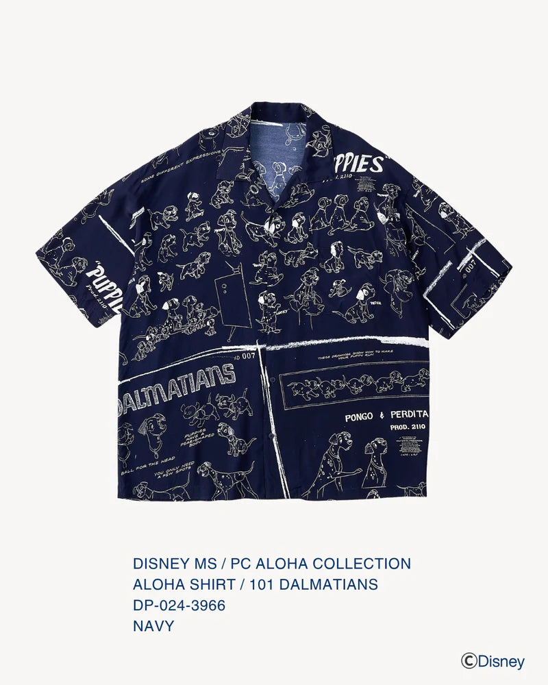 DISNEY MODEL SHEET PC ALOHA COLLECTION ALOHA SHIRT / 101 DALMATIANS