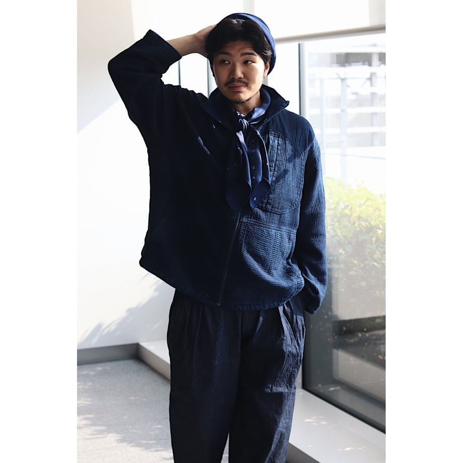 NEW SASHIKO LIGHT ZIP UP JACKET