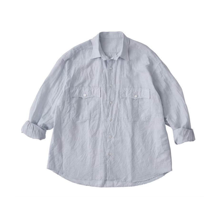ROLL UP LINEN COTTON SHIRT -CANCLINI-