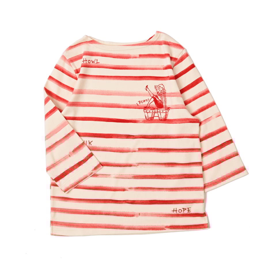 ARTIST BORDER T-SHIRT HAND PAINT CUSTOM