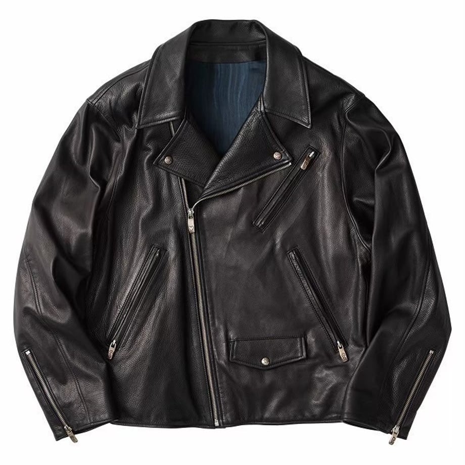 PC RIDERS JACKET W/LOVE&PEACE SILVER