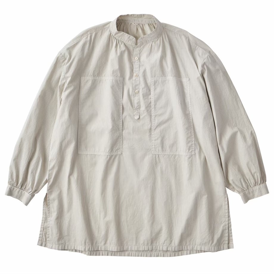 STAND COLLAR LONG SMOCK SHIRT WATCH CHAIN ITEM -PECKINPAH-