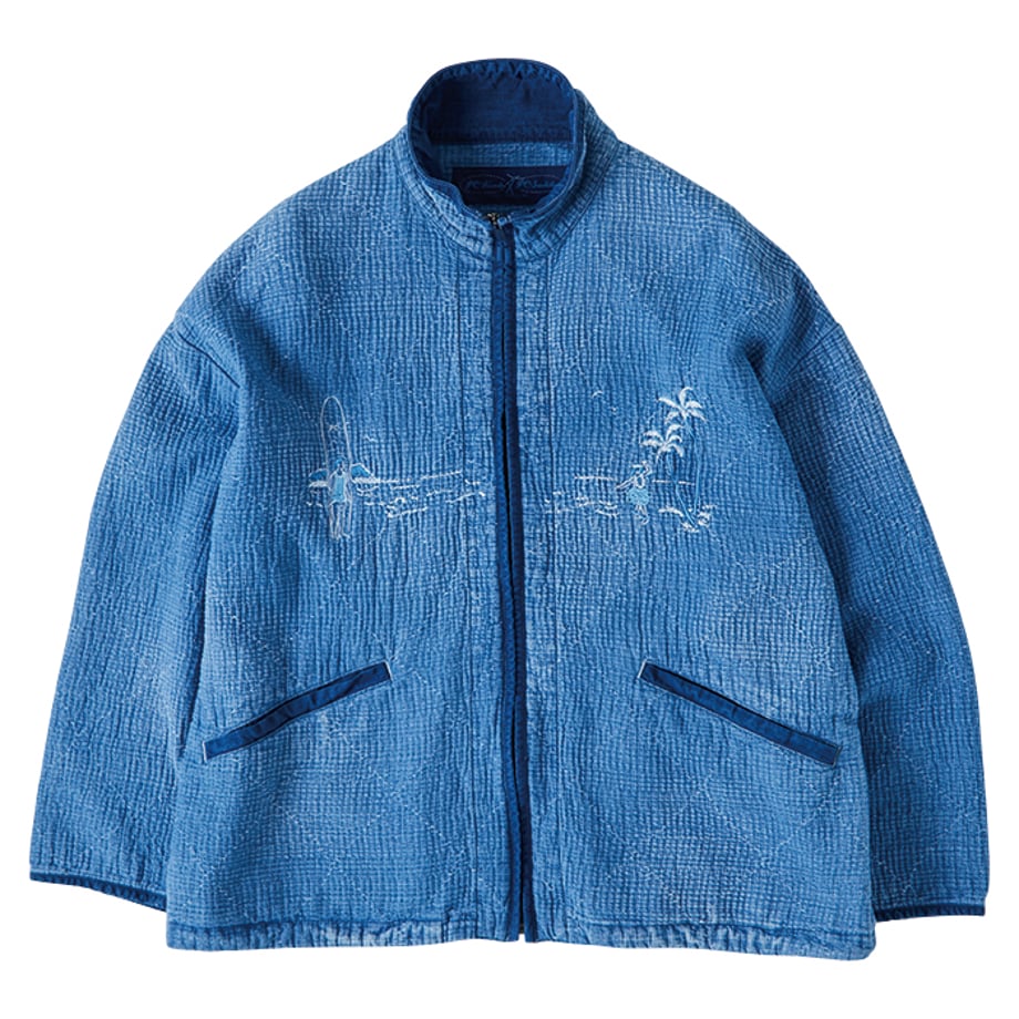 NEW SASHIKO LIGHT OLD HAWAII ZIP UP JACKET