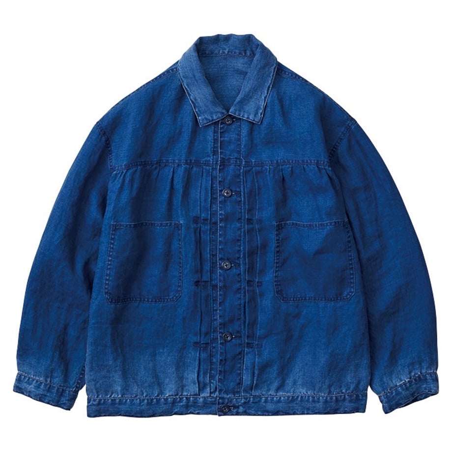INDIGO LINEN SHORT JACKET
