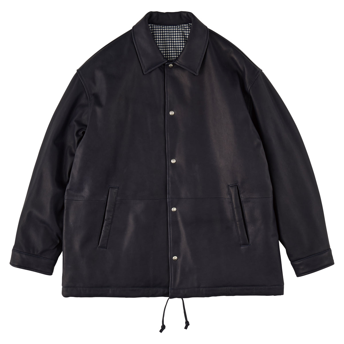 LEATHER COACH JACKET W / LOVE & PEACE SILVER（ENTREFINO）