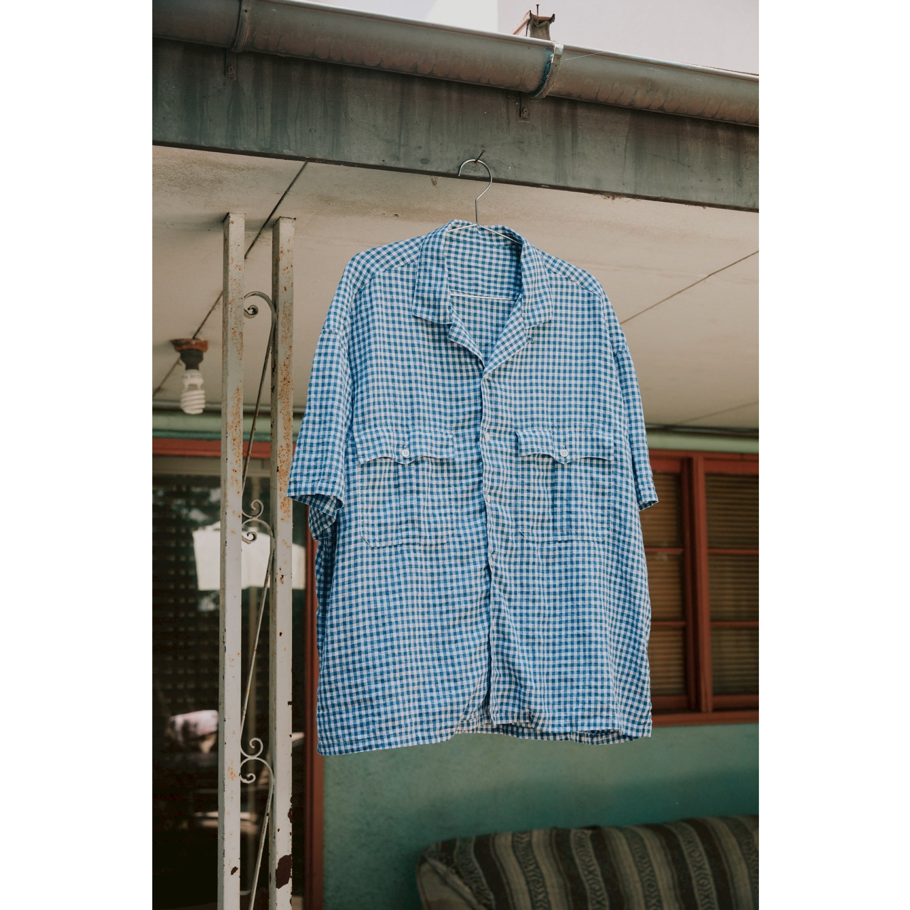 KEROUAC LINEN GINGHAM CHECK SHIRT