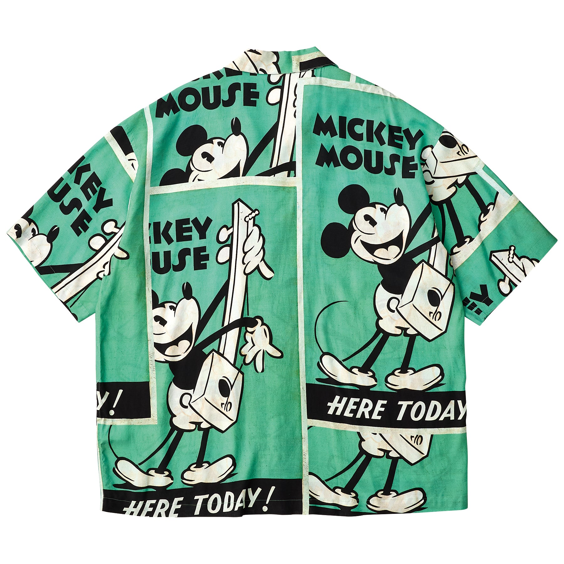 DISNEY VINTAGE POSTER PC ALOHA COLLECTION ALOHA SHIRT / MICKEY＆GUITAR