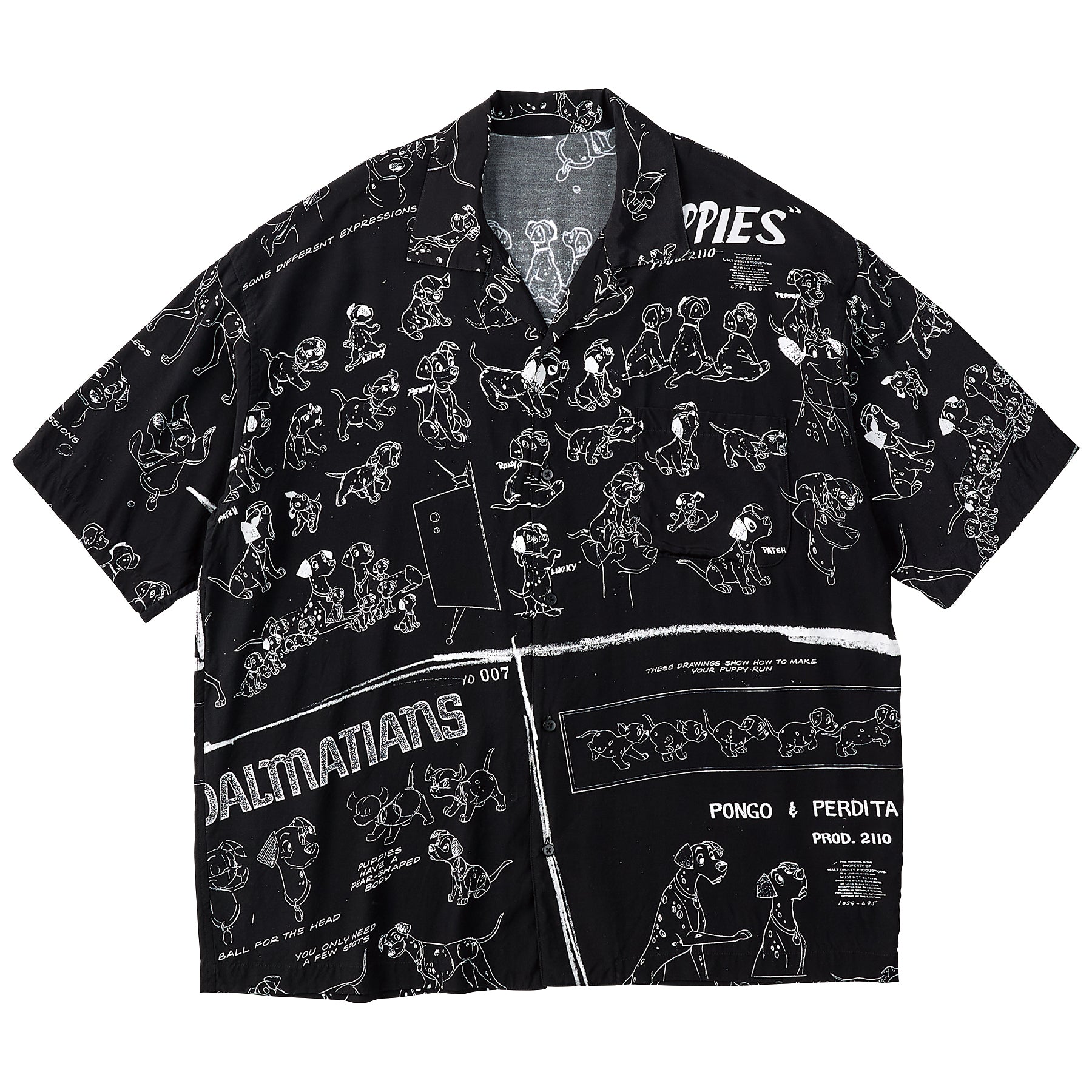 DISNEY MODEL SHEET PC ALOHA COLLECTION ALOHA SHIRT / 101 DALMATIANS