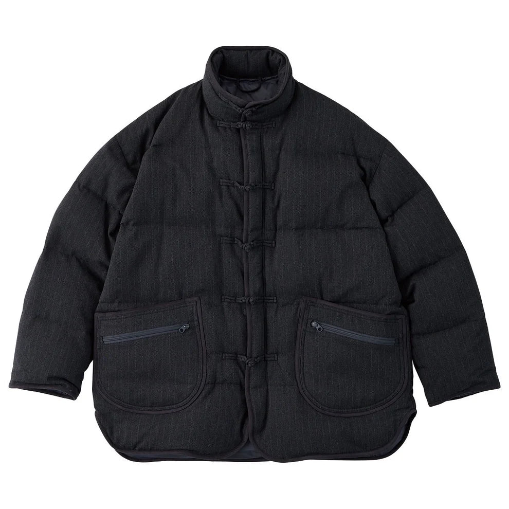 PIN STRIPE CHINESE DOWN JACKET