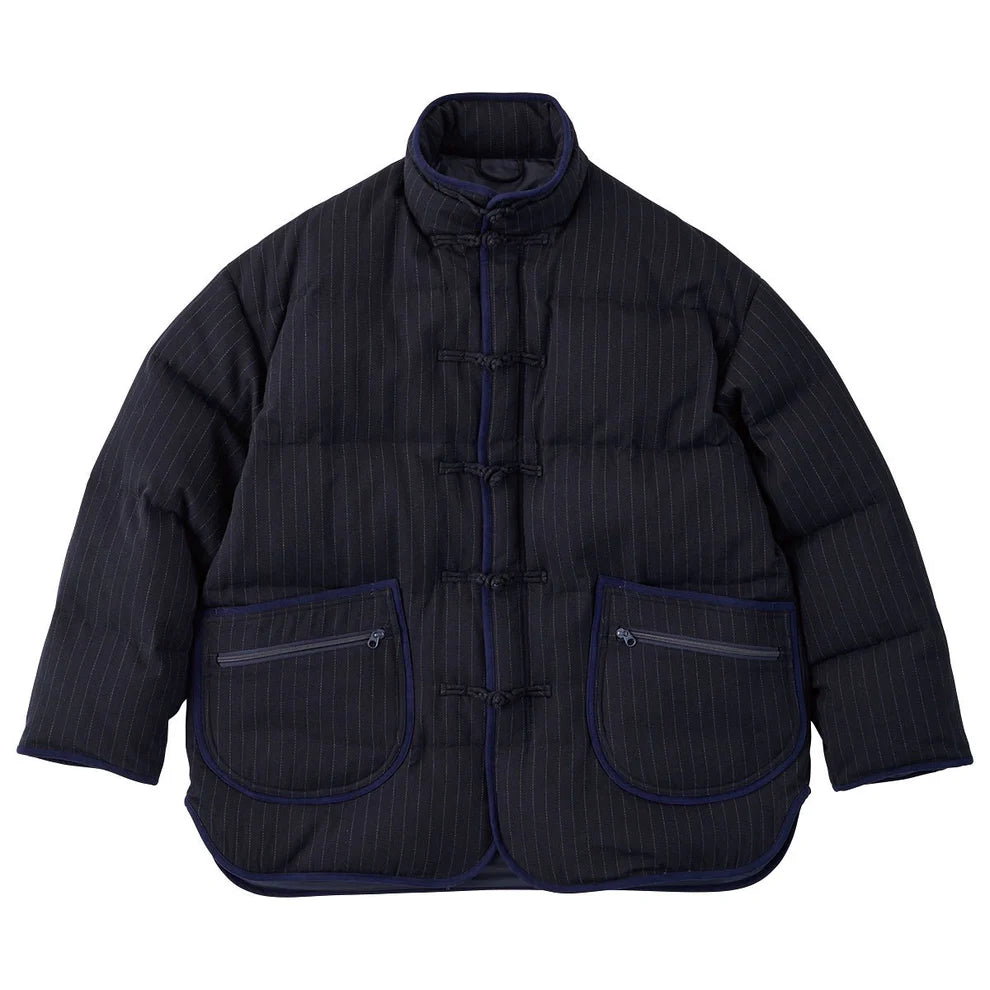 PIN STRIPE CHINESE DOWN JACKET