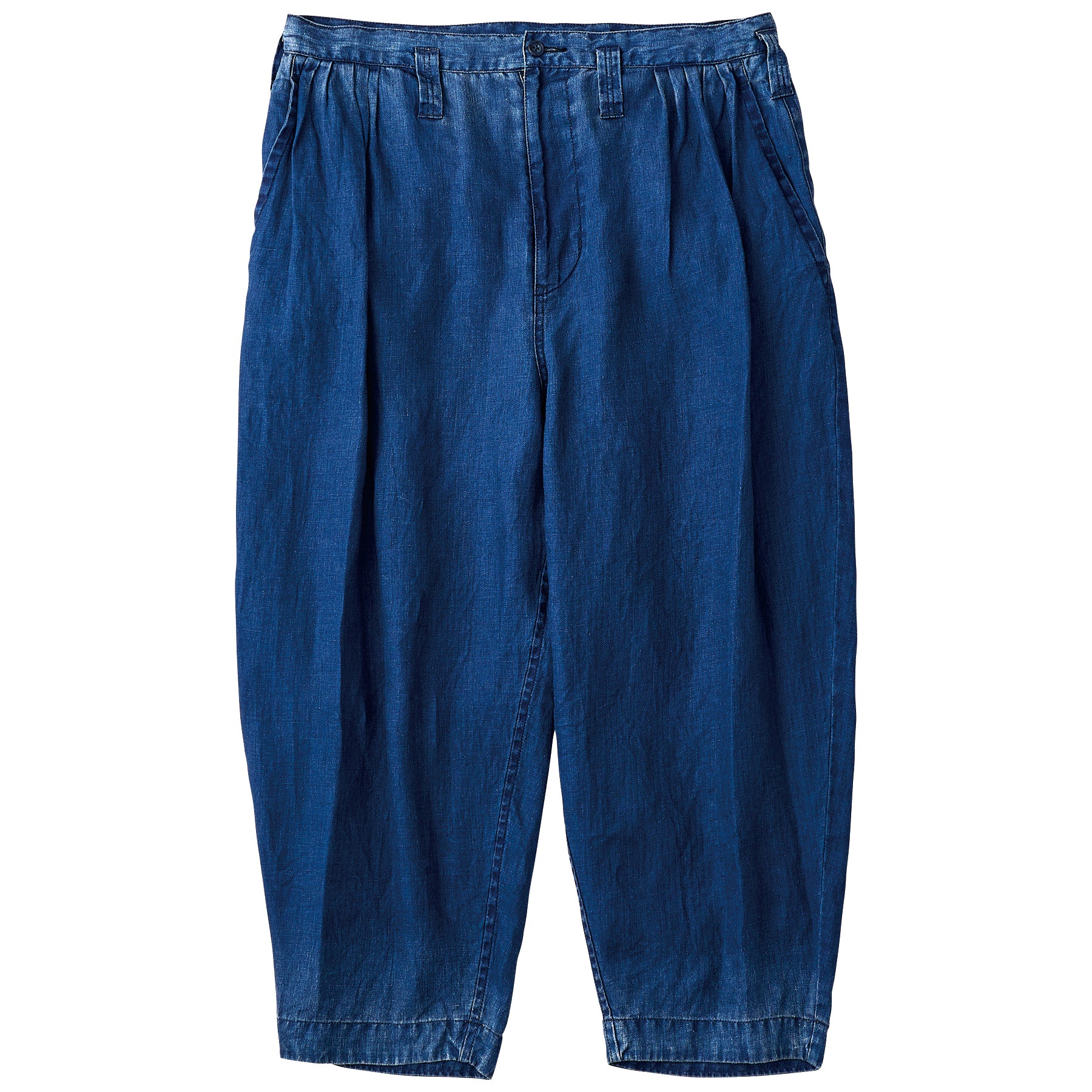 INDIGO LINEN BEBOP PANTS