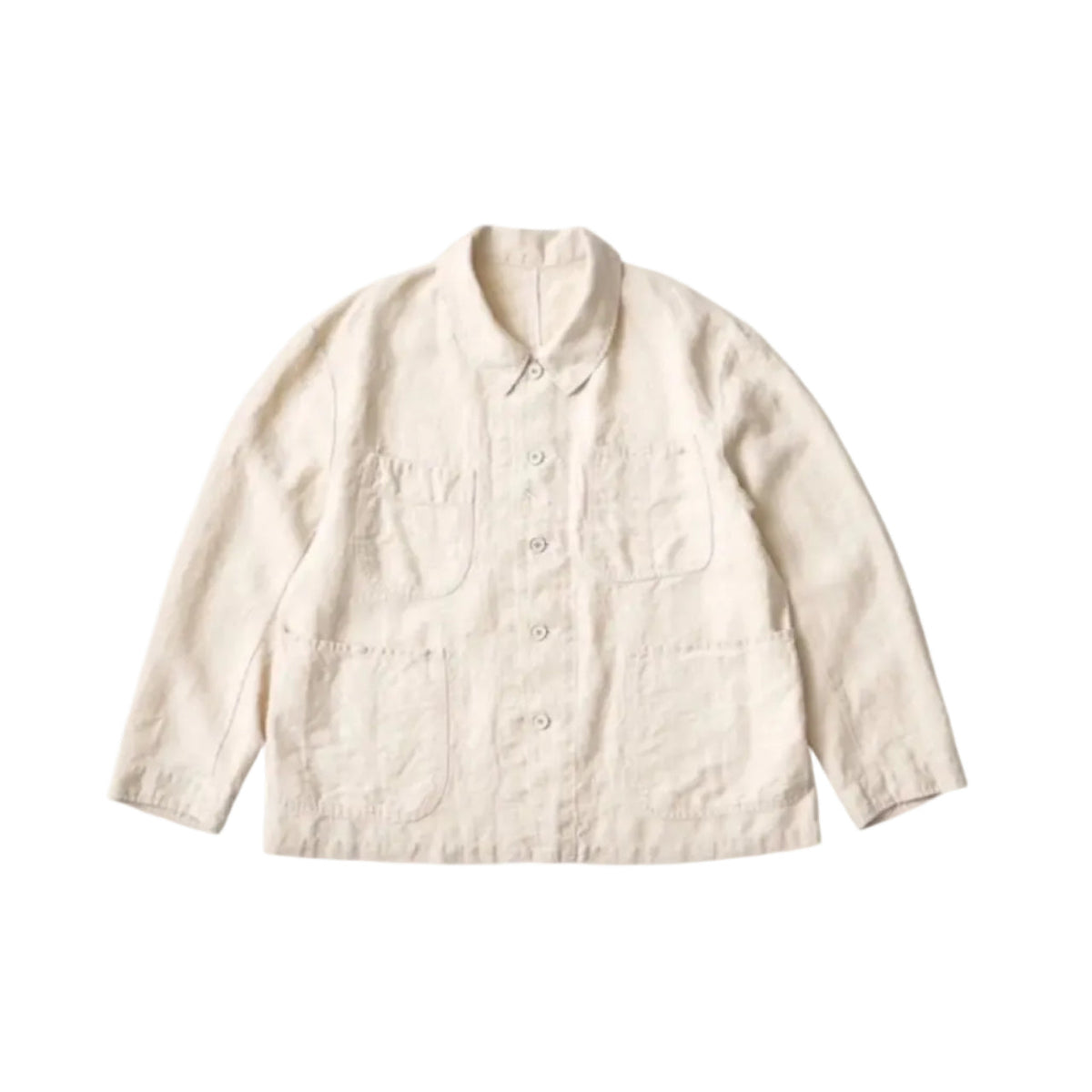 VINTAGE LINEN FRENCH JACKET W/GOLD CHARM