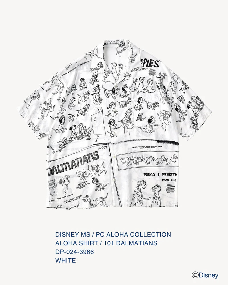 DISNEY MODEL SHEET PC ALOHA COLLECTION ALOHA SHIRT / 101 DALMATIANS