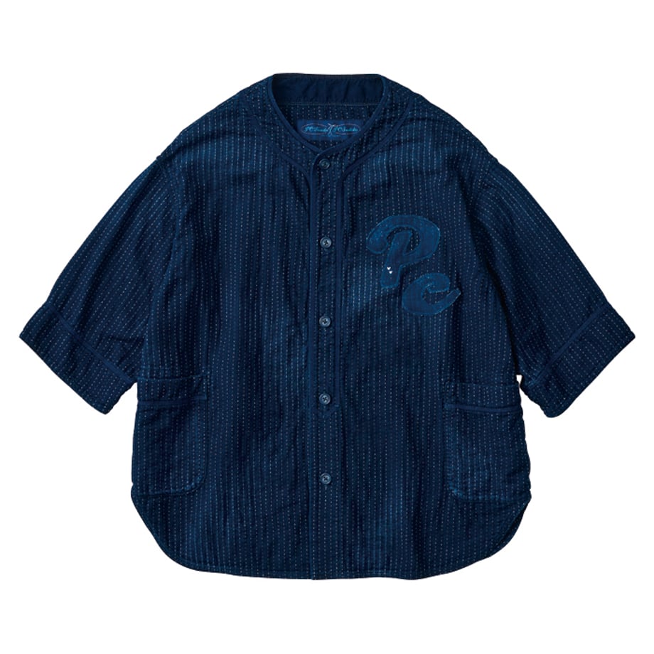SASHIKO STRIPE BASEBALL SHIRT CUSTOM