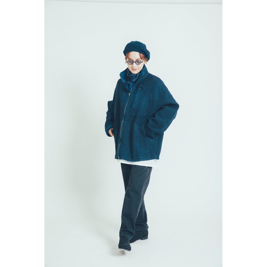 NEW SASHIKO LIGHT ZIP UP JACKET