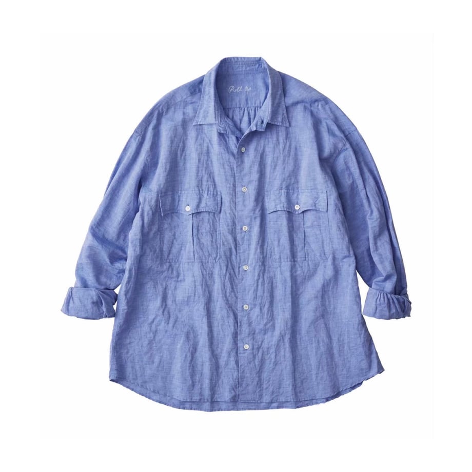 ROLL UP LINEN COTTON SHIRT -CANCLINI-