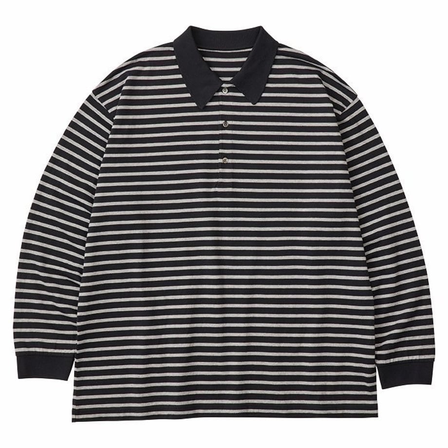 H/W BEATNIK BORDER LONG SLEEVE POLO SHIRT