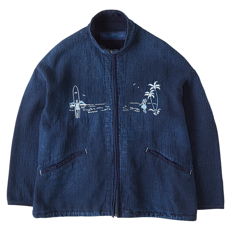 NEW SASHIKO LIGHT OLD HAWAII ZIP UP JACKET